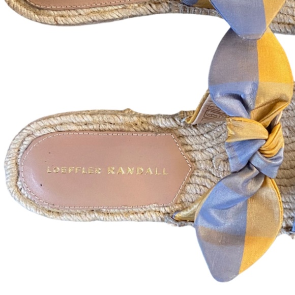 NEW LOEFFLER RANDALL Daisy Two Bow Espadrille Platform Sandal in Dandelion/Rain - Picture 7 of 7